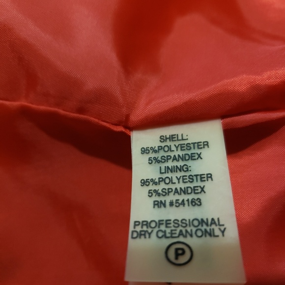 Calvin Klein lined red pleated dress - Picture 3 of 3